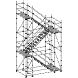 Plettac Medium Duty Staircase Kit Complete with 4 decks podium.